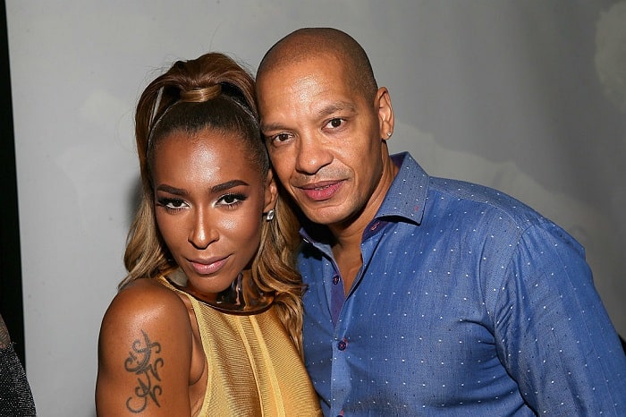 A picture of Amina Buddafly with her ex-husband Peter Gunz.